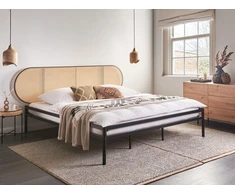 Beliani Technorattano lova BOULIN 180 x 200 cm Juoda