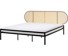 Beliani Technorattano lova BOULIN 180 x 200 cm Juoda