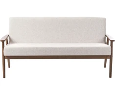 Beliani Trijų vietų sofa ESRUM, tamsiai ruda/smėlio spalvos