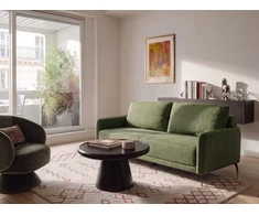 Beliani Trijų vietų sofa-lova HEMING, žalia