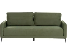 Beliani Trijų vietų sofa-lova HEMING, žalia