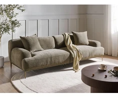 Beliani Trijų vietų sofa MATILA, šviesiai ruda