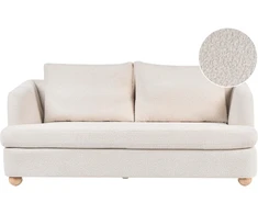 Beliani Trijų vietų sofa RATTVIK Boucle, balta