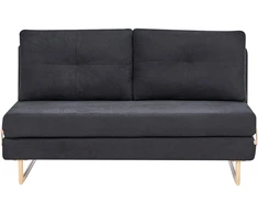 Beliani Trivietė išskleidžiama sofa JERSLEV, juoda