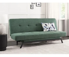 Beliani Trivietė išskleidžiama sofa LEEDS, žalia