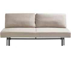 Beliani Trivietė išskleidžiama sofa ROYKKA, smėlio spalvos