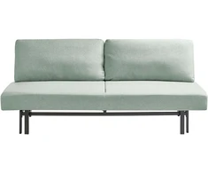 Beliani Trivietė išskleidžiama sofa ROYKKA šviesiai žalia
