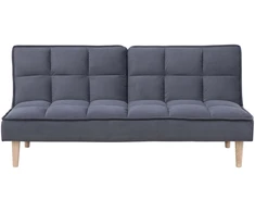 Beliani Trivietė išskleidžiama sofa SILJAN tamsiai pilka