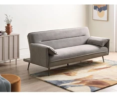 Beliani Trivietė išskleidžiama sofa VAYLA, pilka