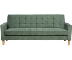 Beliani Trivietė išskleidžiama sofa VEHKOO tamsiai žalia
