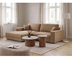 Beliani Trivietė kampinė sofa LOFOTEN ruda, dešininė