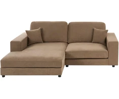 Beliani Trivietė kampinė sofa LOFOTEN ruda, dešininė