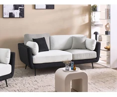 Beliani Trivietė sofa BOLGA juoda