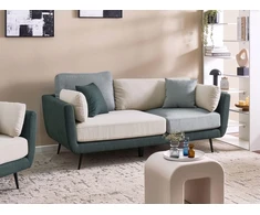 Beliani Trivietė sofa BOLGA žalia