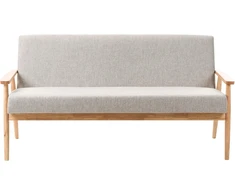 Beliani Trivietė sofa ESRUM šviesiai ruda / pilka