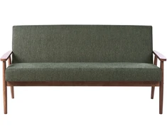 Beliani Trivietė sofa ESRUM tamsiai ruda / žalia