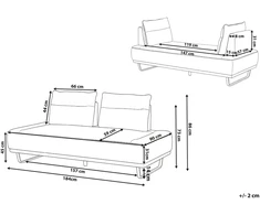 Beliani Trivietė sofa FAXEN Balta