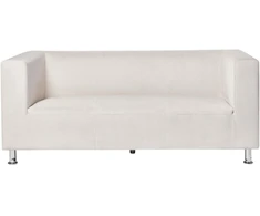 Beliani Trivietė sofa FLORO, šenilas, balta