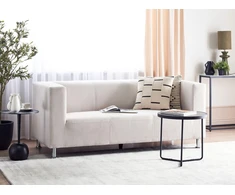 Beliani Trivietė sofa FLORO, šenilas, balta