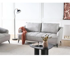 Beliani Trivietė sofa HOBRO šviesiai pilka