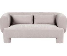 Beliani Trivietė sofa HOGBO smėlio spalvos