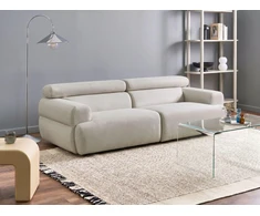 Beliani Trivietė sofa HOVDEN, kreminė balta