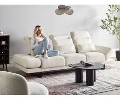 Beliani Trivietė sofa IKAST, kreminė