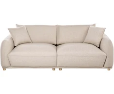 Beliani Trivietė sofa JUBEK, smėlio spalvos