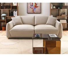 Beliani Trivietė sofa JUBEK, smėlio spalvos