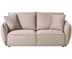 Beliani Trivietė sofa KUNES smėlio spalvos