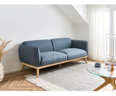 Beliani Trivietė sofa LJUNG, mėlyna