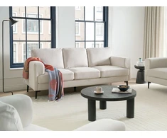 Beliani Trivietė sofa LOUSTO šviesiai smėlio spalvos