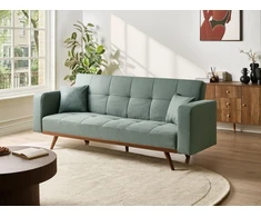 Beliani Trivietė sofa-lova HJULBY žalia