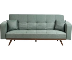 Beliani Trivietė sofa-lova HJULBY žalia