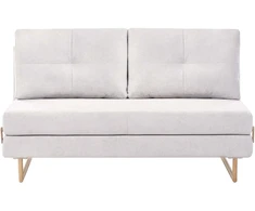 Beliani Trivietė sofa-lova JERSLEV, kreminės spalvos