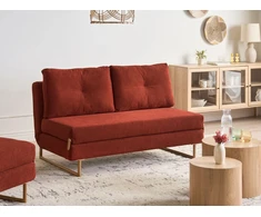 Beliani Trivietė sofa-lova JERSLEV, raudona