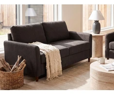 Beliani Trivietė sofa MARE tamsiai ruda
