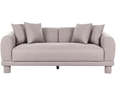 Beliani Trivietė sofa PORI smėlio pilkos spalvos