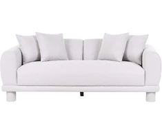 Beliani Trivietė sofa PORI Šviesiai pilka