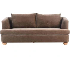 Beliani Trivietė sofa RATTVIK, rudas šenilas