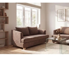 Beliani Trivietė sofa RATTVIK, rudas šenilas