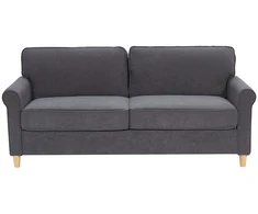 Beliani Trivietė sofa RONNEBY veliūrinė tamsiai pilka