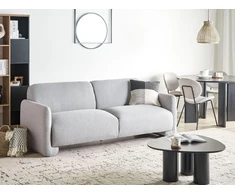 Beliani Trivietė sofa SALAND pilka