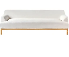 Beliani Trivietė sofa SOSJO Boucle, kreminės spalvos