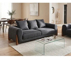 Beliani Trivietė sofa VINLIDEN, juoda