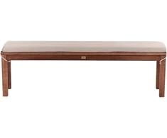 Beliani TUSCANIA sodo suoliukas su pagalvėle, 160 cm, eukalipto mediena, smėlio spalvos
