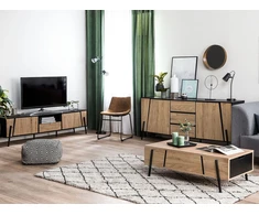 Beliani TV staliukas BLACKPOOL, ruda / juoda