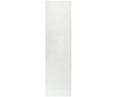 Beliani TWYNAM kiliminis takelis, laužyta balta, 80 × 300 cm