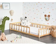 Beliani Vaikiška lova MEYMAC 90 x 200 cm, pušies mediena, šviesiai ruda