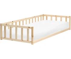 Beliani Vaikiška lova Pušies mediena AURIBEAU 90 x 200 cm Šviesiai ruda